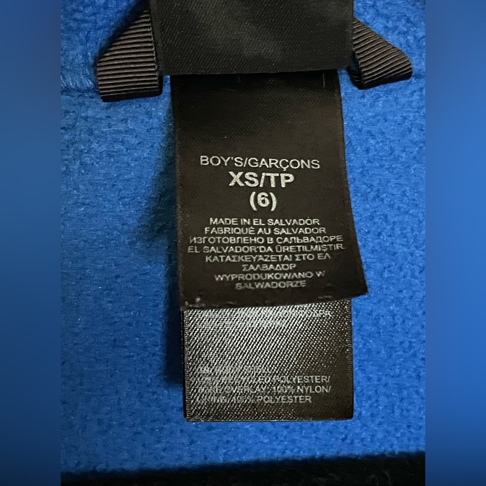 The North Face Blue Black Full Zip Fleece Jacket Youth XS TP 6 Zip Pockets - Picture 3 of 11